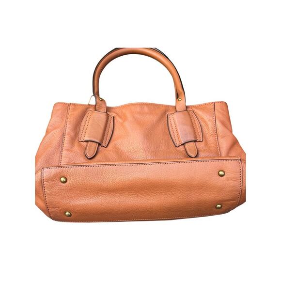 Ralph Lauren Cognac Glove Tanned Leather Tote Satchel Heritage Logo - Picture 4 of 7